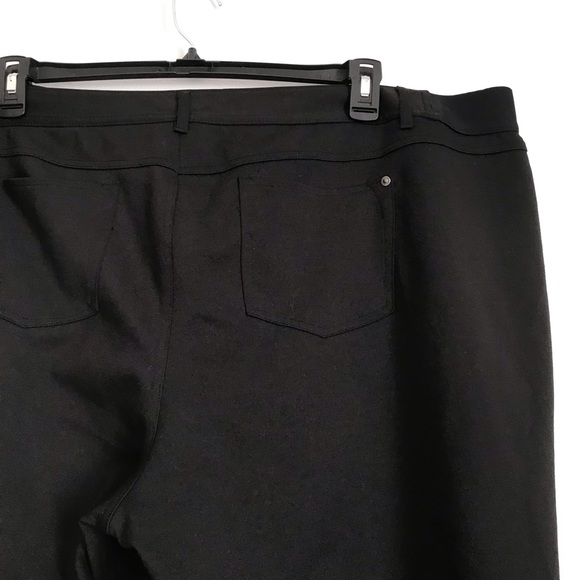 Black plus size Lycra knit jeggings - Picture 3 of 4